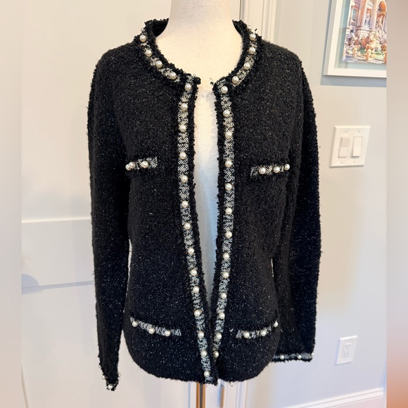 White House Black Market Black Tweed Blazer - Picture 5 of 13